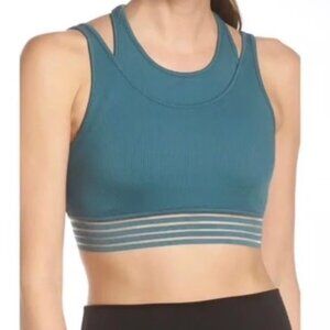 Alo Yoga Teal Gaze Double Layered Sports Bra Size S (Small)